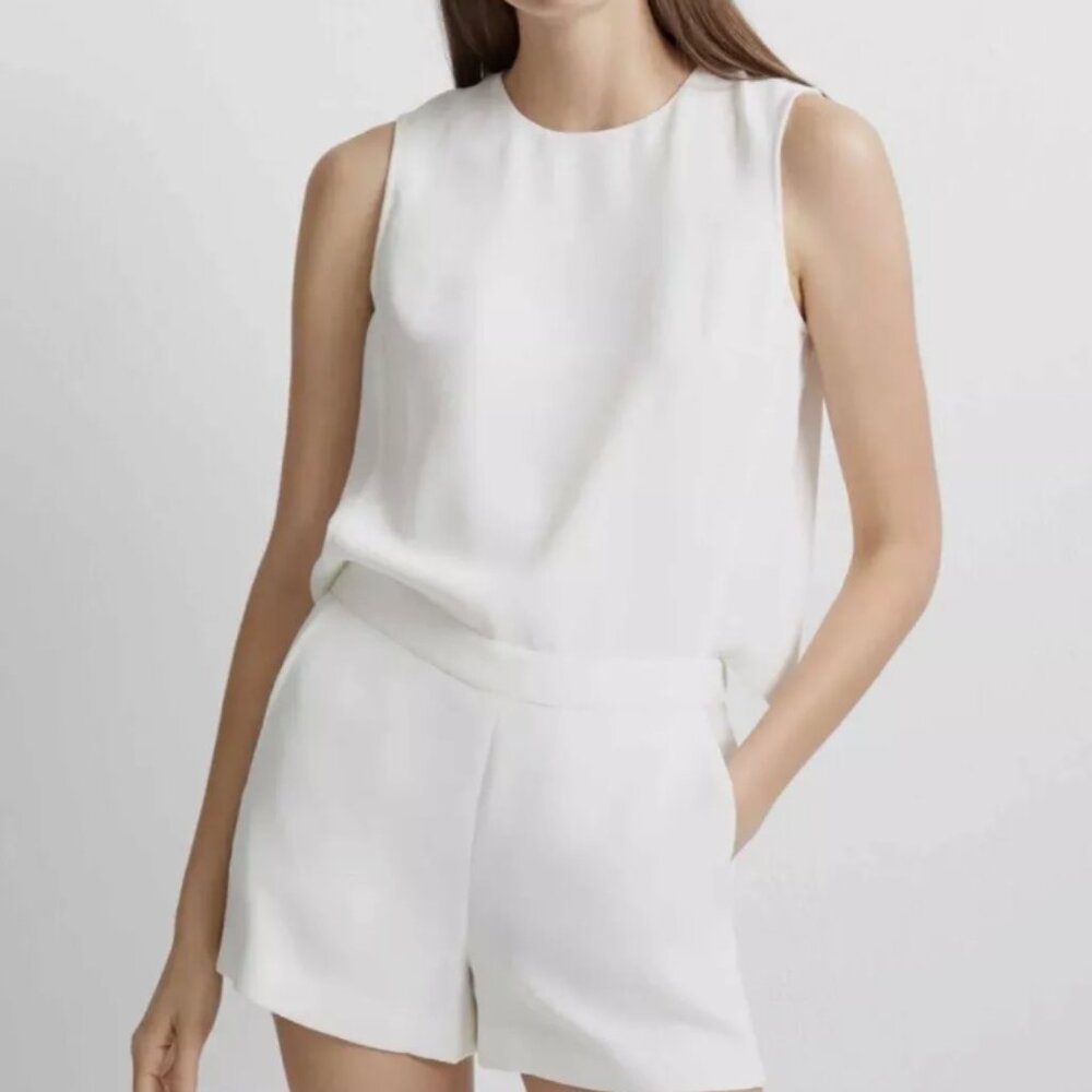 Club Monaco Lyndsey Open Back Woven Romper Size 0 NTW